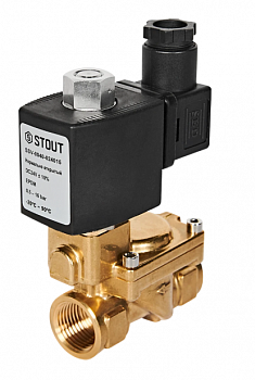 Клапан соленойдный (электромагнитный), непрямого действия, НО, 220 В, G 3/4