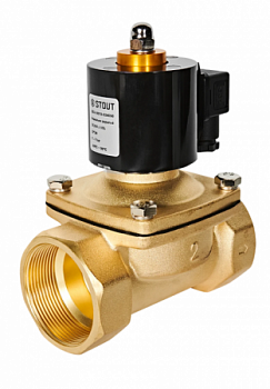 Клапан соленойдный (электромагнитный) прямого действия, НЗ, 24 В, G 1 1/4